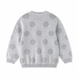 Aimama Grey Circle Print Cardigan, back view