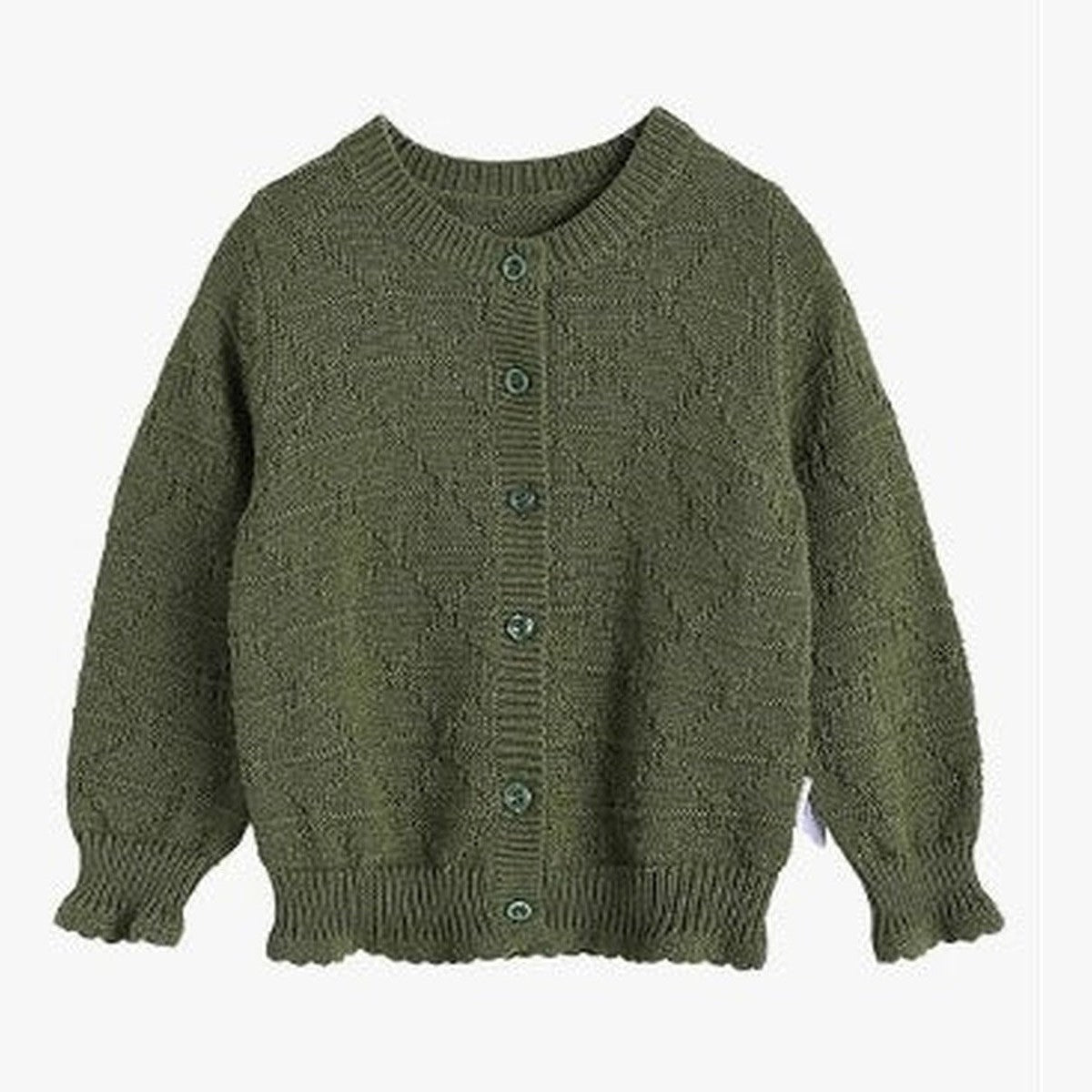 Aimama Multicolored Knitted Button-Down Cardigan