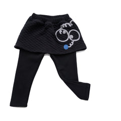 Aimama Black Quilted Skirt Leggings