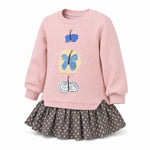 Aimama Pink Frilled Butterfly Sweatshirt, three quarter view