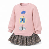 Aimama Pink Frilled Butterfly Sweatshirt, three quarter view