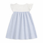 Aimama Ruffle Sleeve Striped Dress, back view