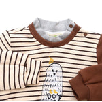 Aimama Brown Striped Owl Crewneck