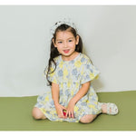 Aimama Yellow & Grey Nature Print Blouse