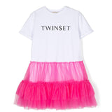 White T-Shirt Tutu Dress | TWINSET