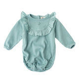 Tocoto Vintage Ruffled Yoke Bodysuit Pink