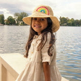 Ric Rac Rainbow Straw Bucket Hat 3-6 Years