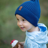 Buy's hat NIKOLAS 100% cotton two sizes Made In Poland: Navy / 2-3 yo