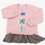 Pink Frilled Butterfly Sweatshirt | AIMAMA - CapuletKids