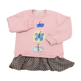 Aimama Pink Frilled Butterfly Sweatshirt