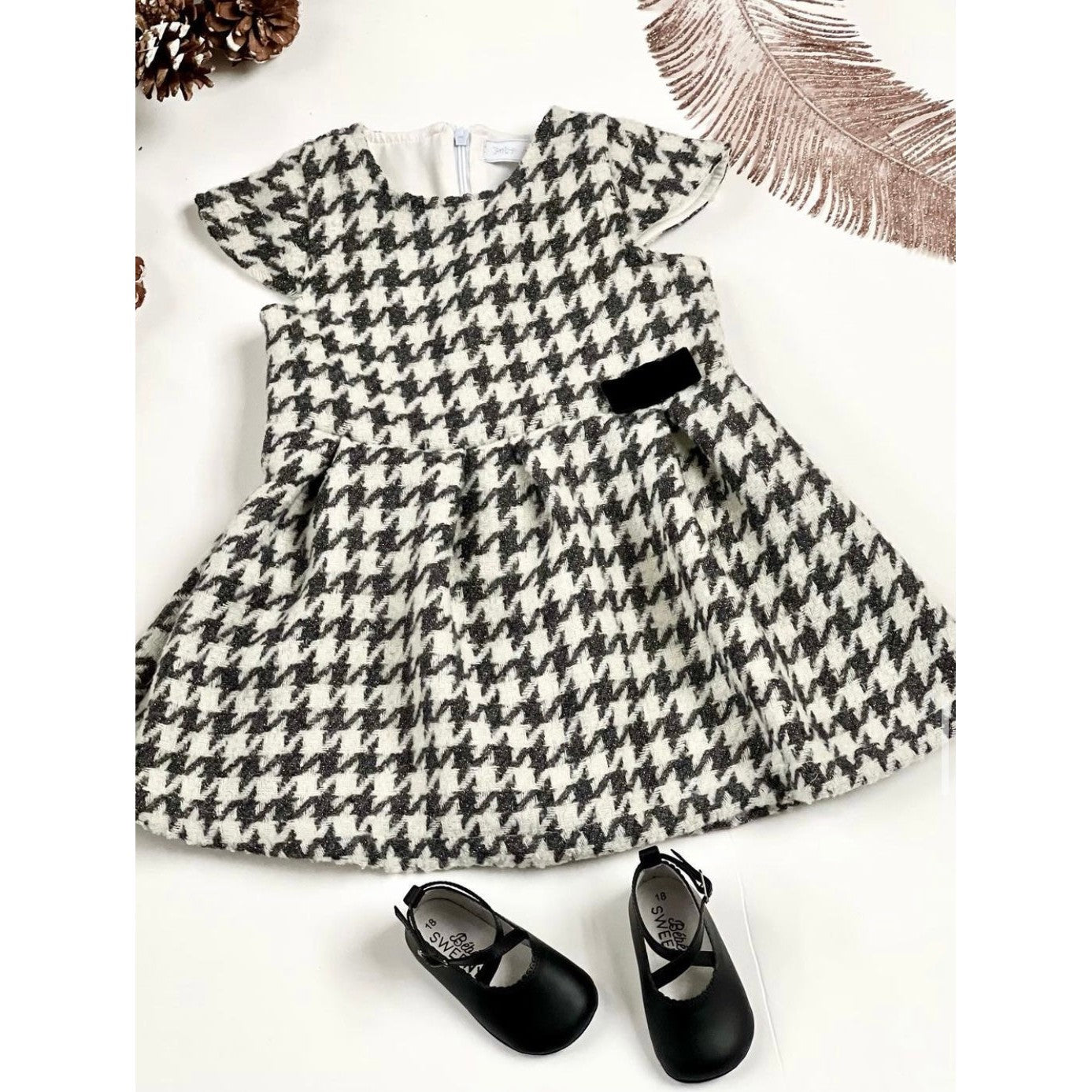 Bebe Sweeny Tweed Carla Dress with Bow