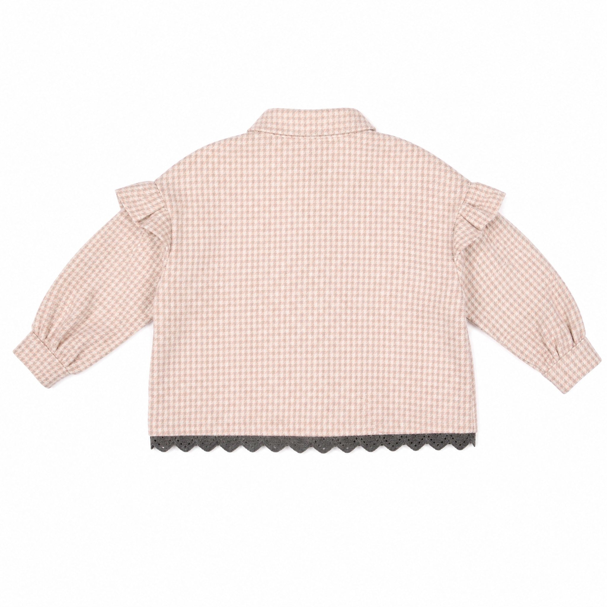 Bebe Sweeny Edna Houndstooth Flannel Overshirt, back view