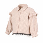 Bebe Sweeny Edna Houndstooth Flannel Overshirt, three quarter view