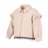 Bebe Sweeny Edna Houndstooth Flannel Overshirt, three quarter view
