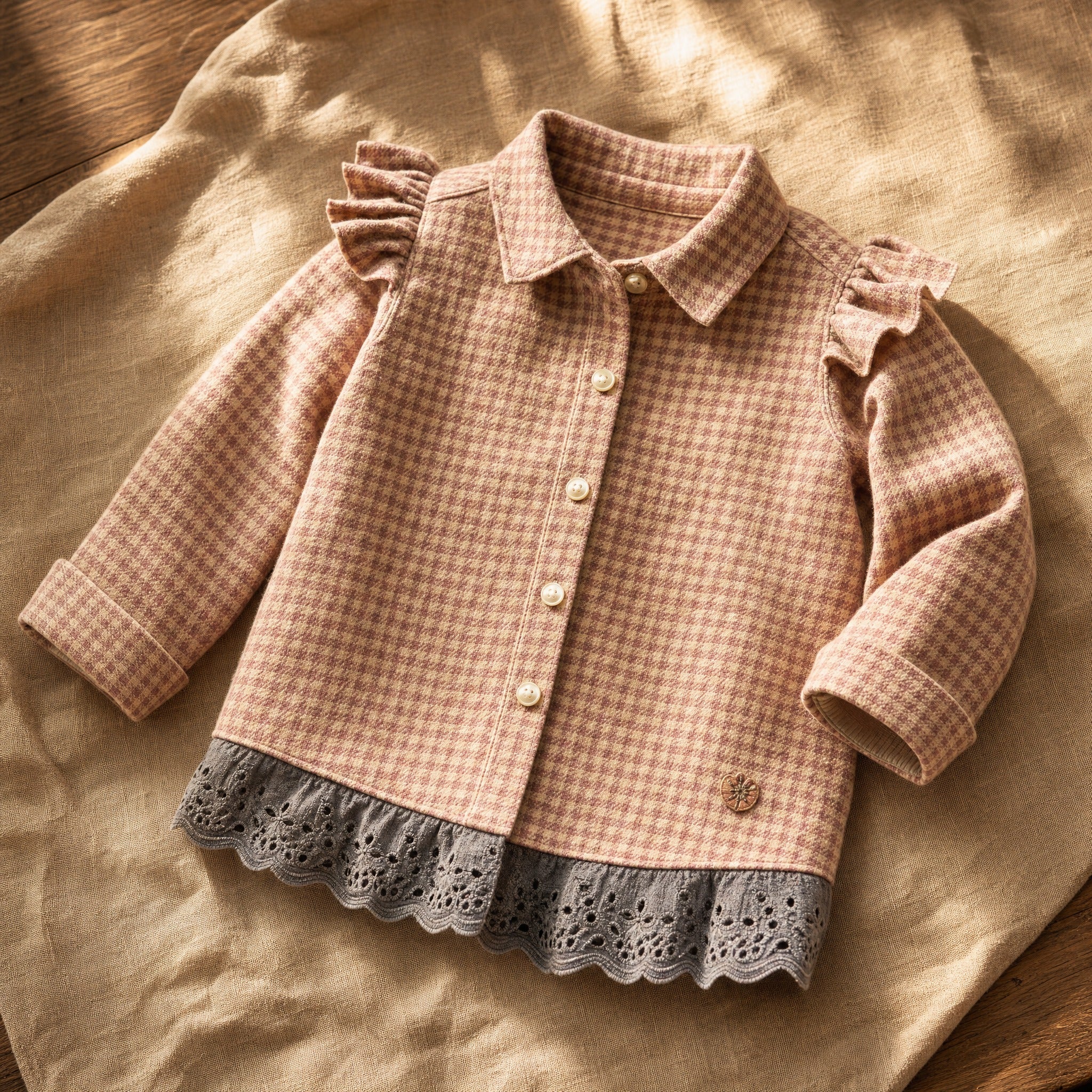 EDNA Flannel Overshirt, Houndstooth | BEBE SWEENY (studio render 1)