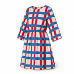 wynken Big Check Foca Dress, three quarter view