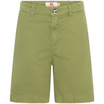Boys Cotton Twill Chino Shorts - Army Green