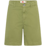 Boys Cotton Twill Chino Shorts - Army Green