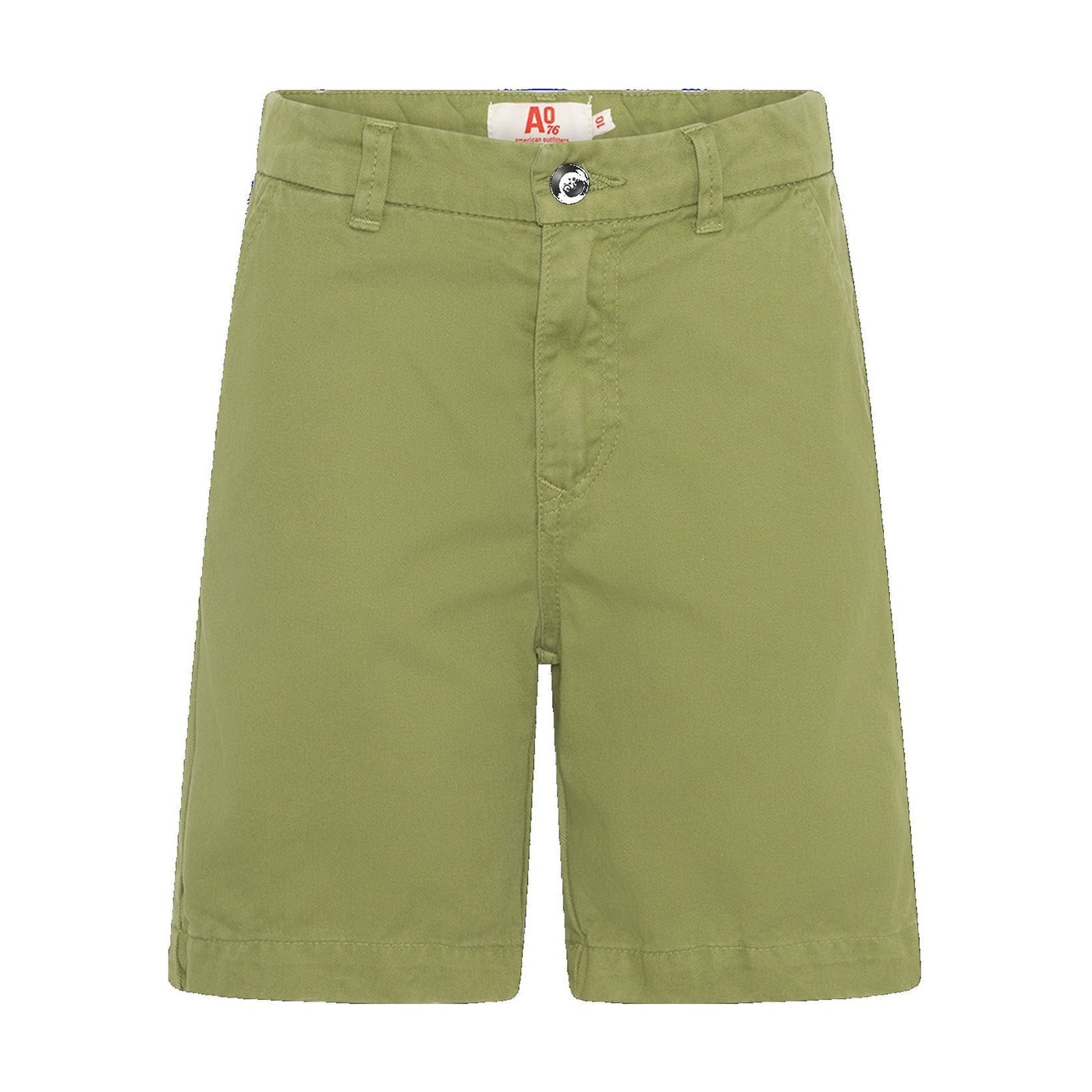 AO76 Boys Cotton Twill Chino Shorts - Army Green
