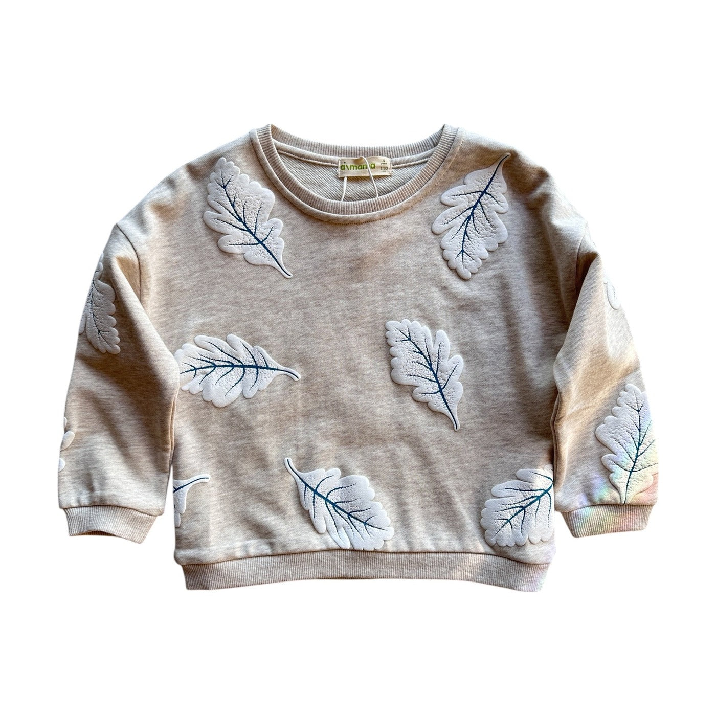 Aimama Fall Leaves Embroidered Crewneck