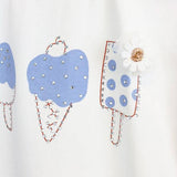 Ice-Cream Ruffle Sleeve Tee