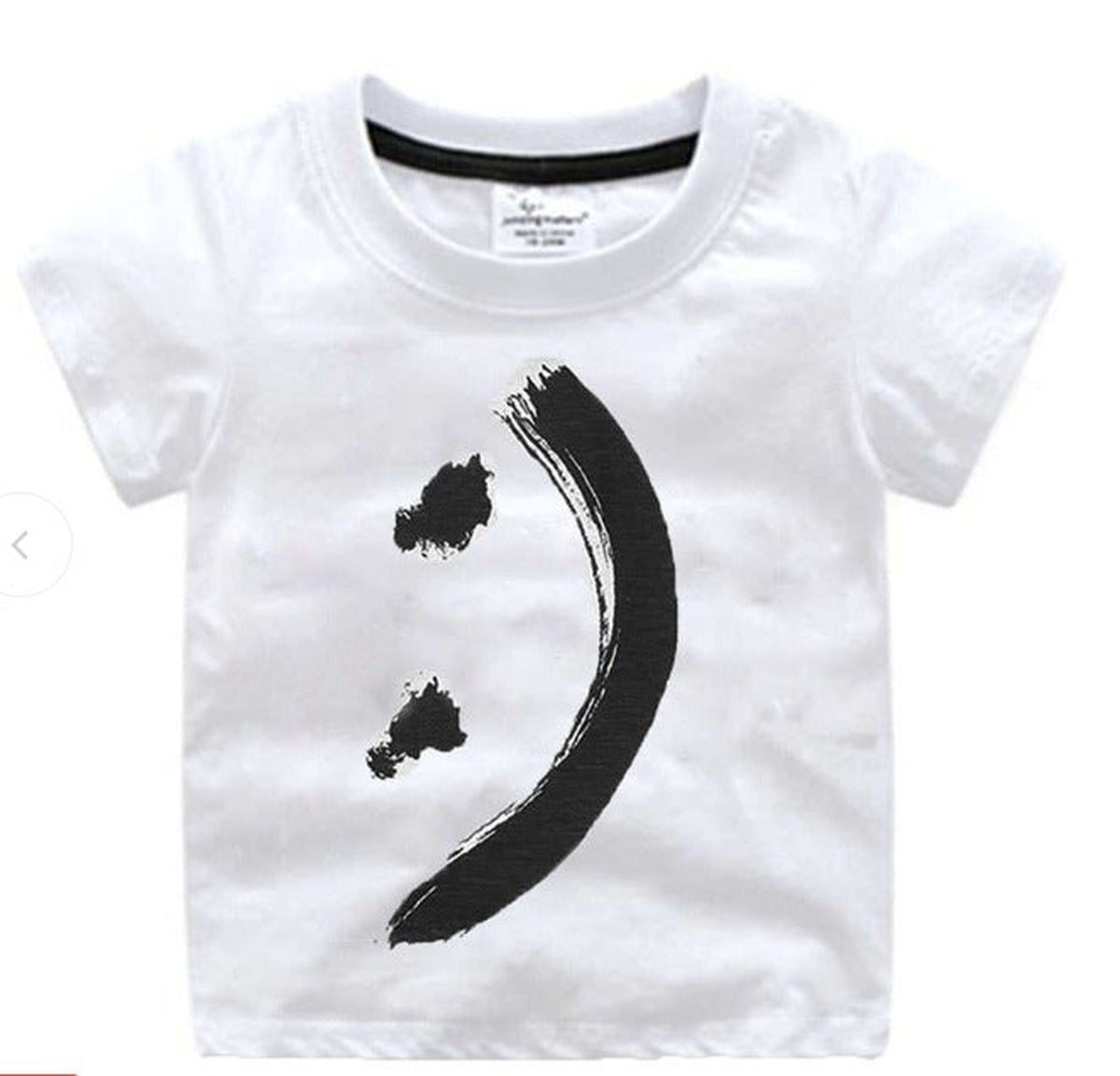 White Smiley Face Tee | AIMAMA - CapuletKids