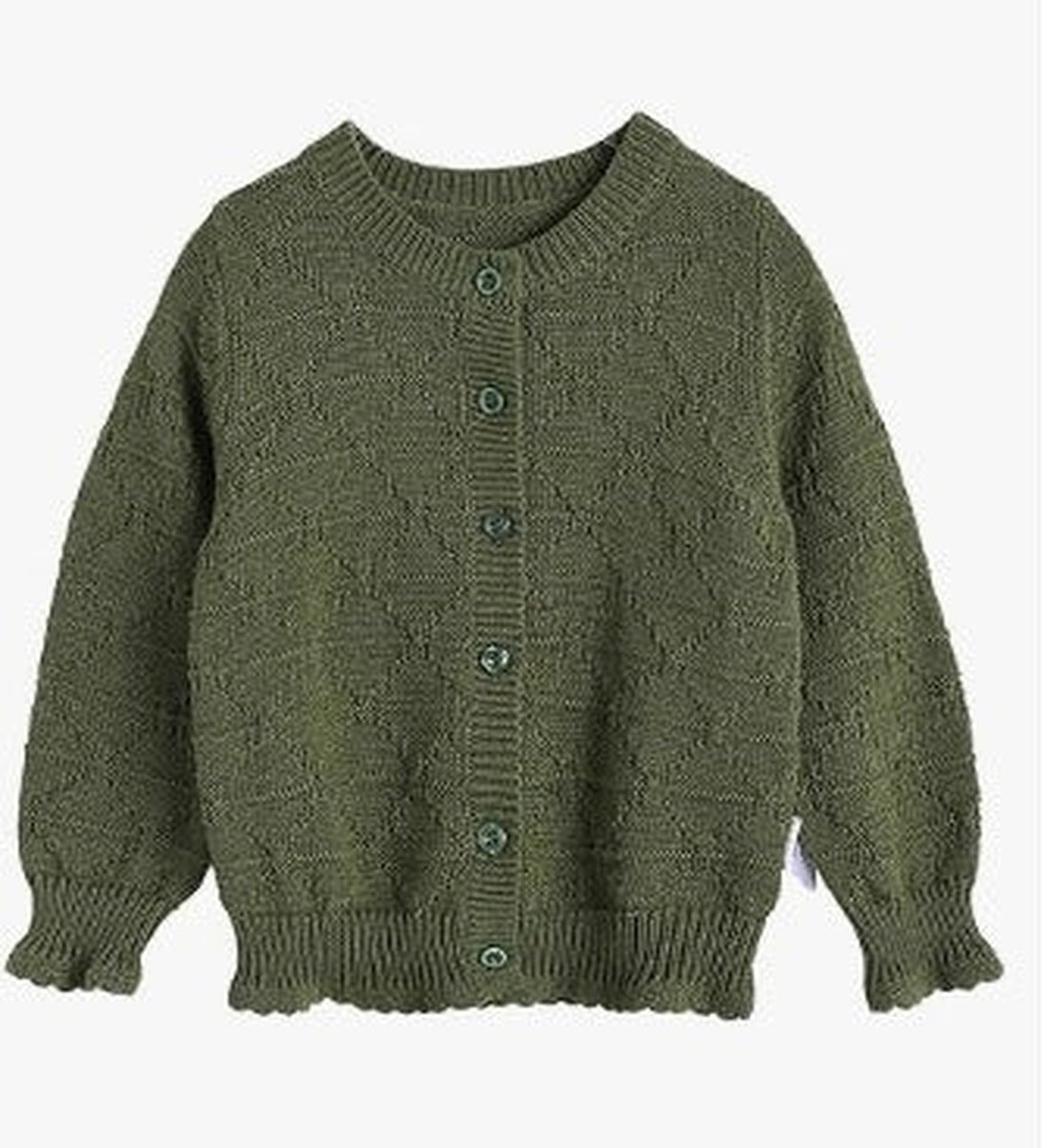 Multicolored Knitted Button-Down Cardigan | AIMAMA - CapuletKids