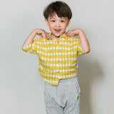 Yellow Collared Pentagon Tee | AIMAMA - CapuletKids