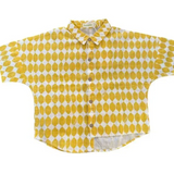 Yellow Cotton Printed Shirt