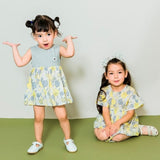 Yellow & Grey Nature Print Blouse | AIMAMA - CapuletKids