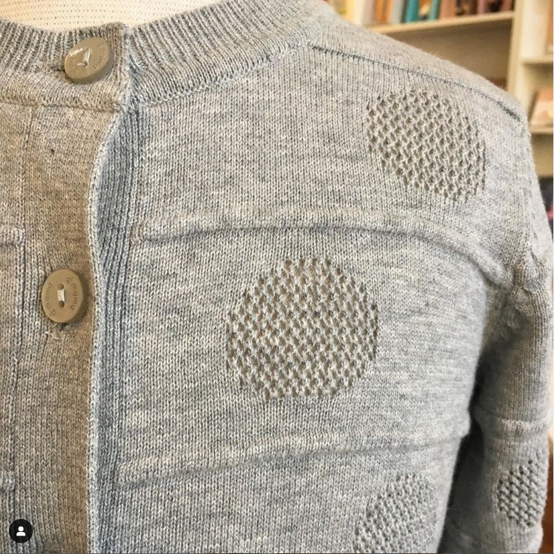 Grey Circle Print Cardigan | AIMAMA - CapuletKids