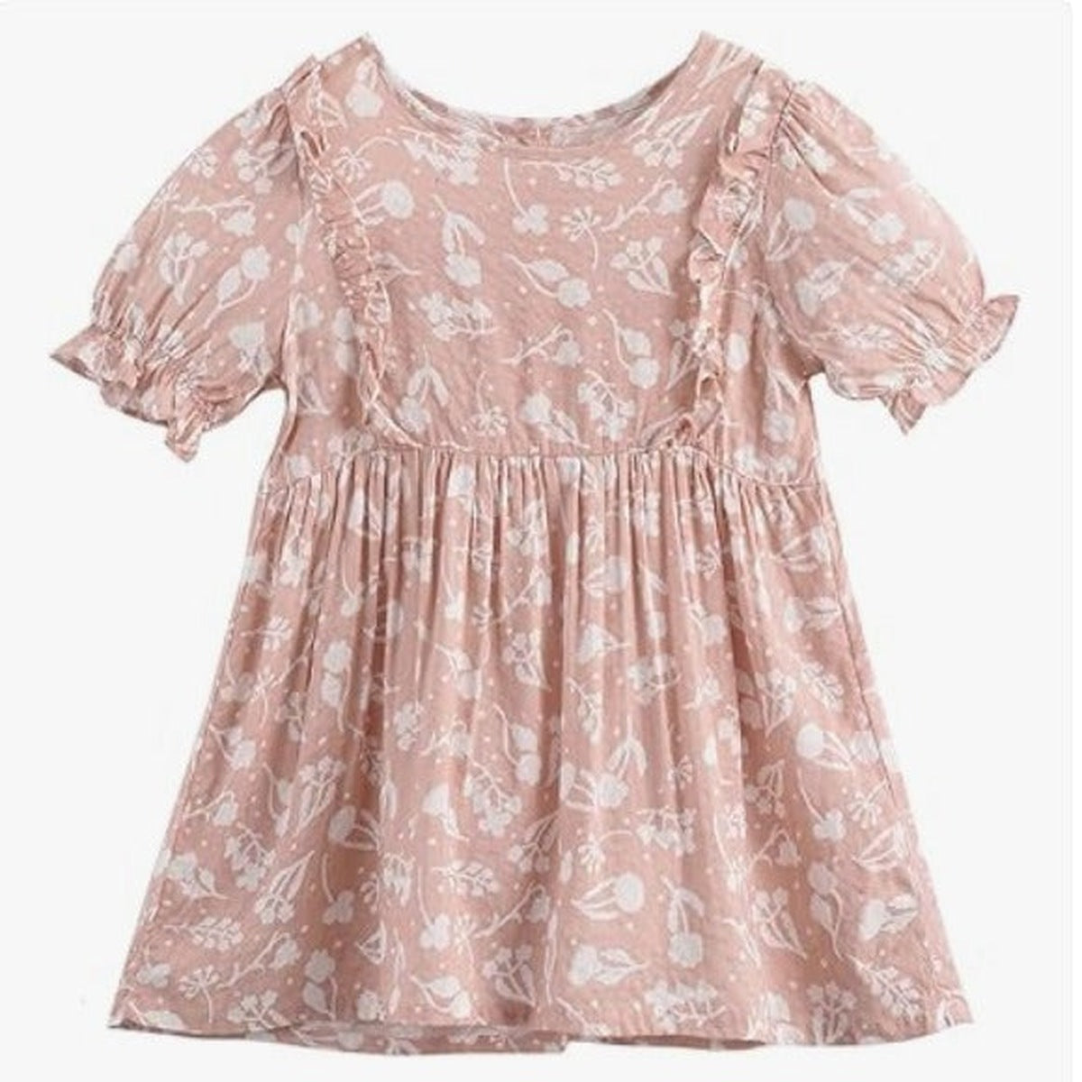 Pink or Grey Floral Print Dress | AIMAMA - CapuletKids