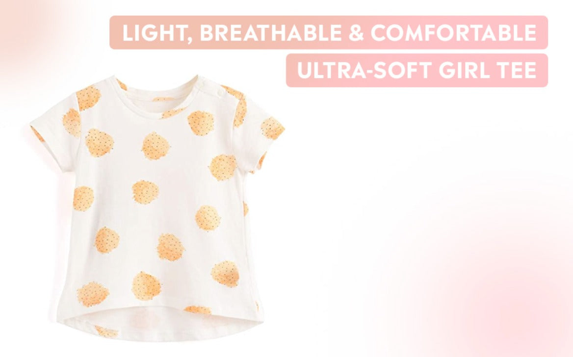Orange Polka Dots Tee | AIMAMA - CapuletKids
