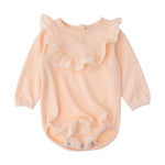 Tocoto Vintage Ruffled Yoke Bodysuit Pink