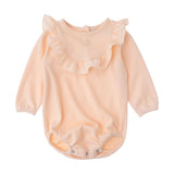 Tocoto Vintage Ruffled Yoke Bodysuit Pink