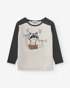 100% Cotton Long Sleeve "Racoon | NAADA - CapuletKids
