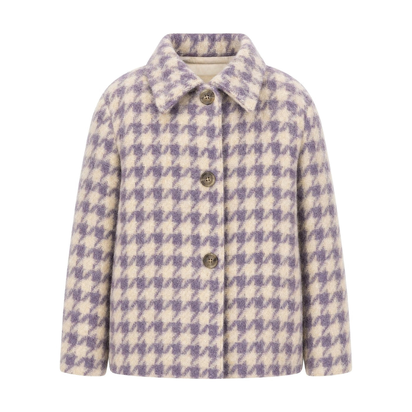 Tocoto Vintage Check Mohair Jacket Ciruela
