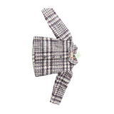 Tocoto Vintage Check Mohair Jacket Ciruela