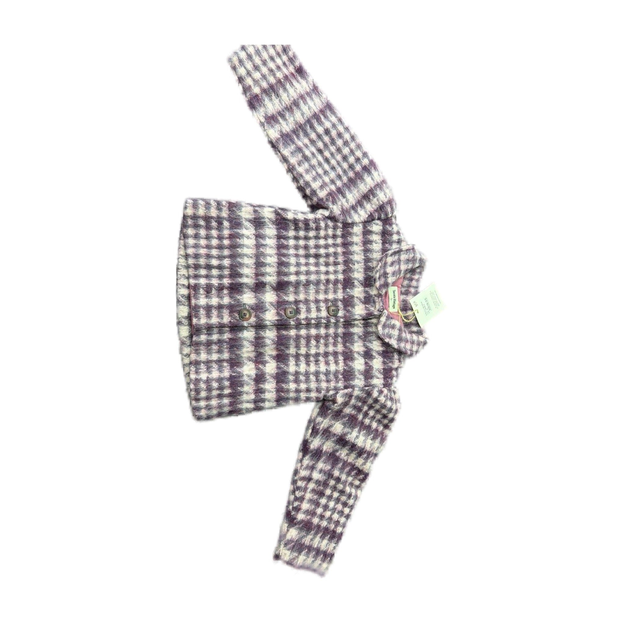 Tocoto Vintage Check Mohair Jacket Ciruela
