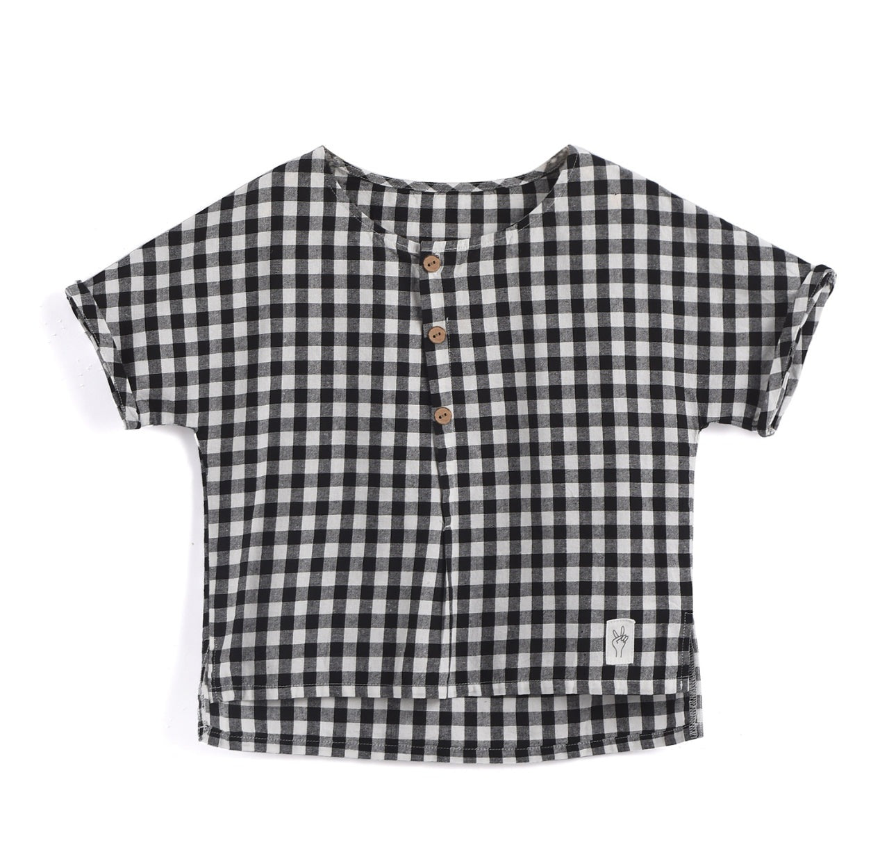 Checkered Black & White Tee | AIMAMA - CapuletKids