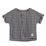 Checkered Black & White Tee | AIMAMA - CapuletKids