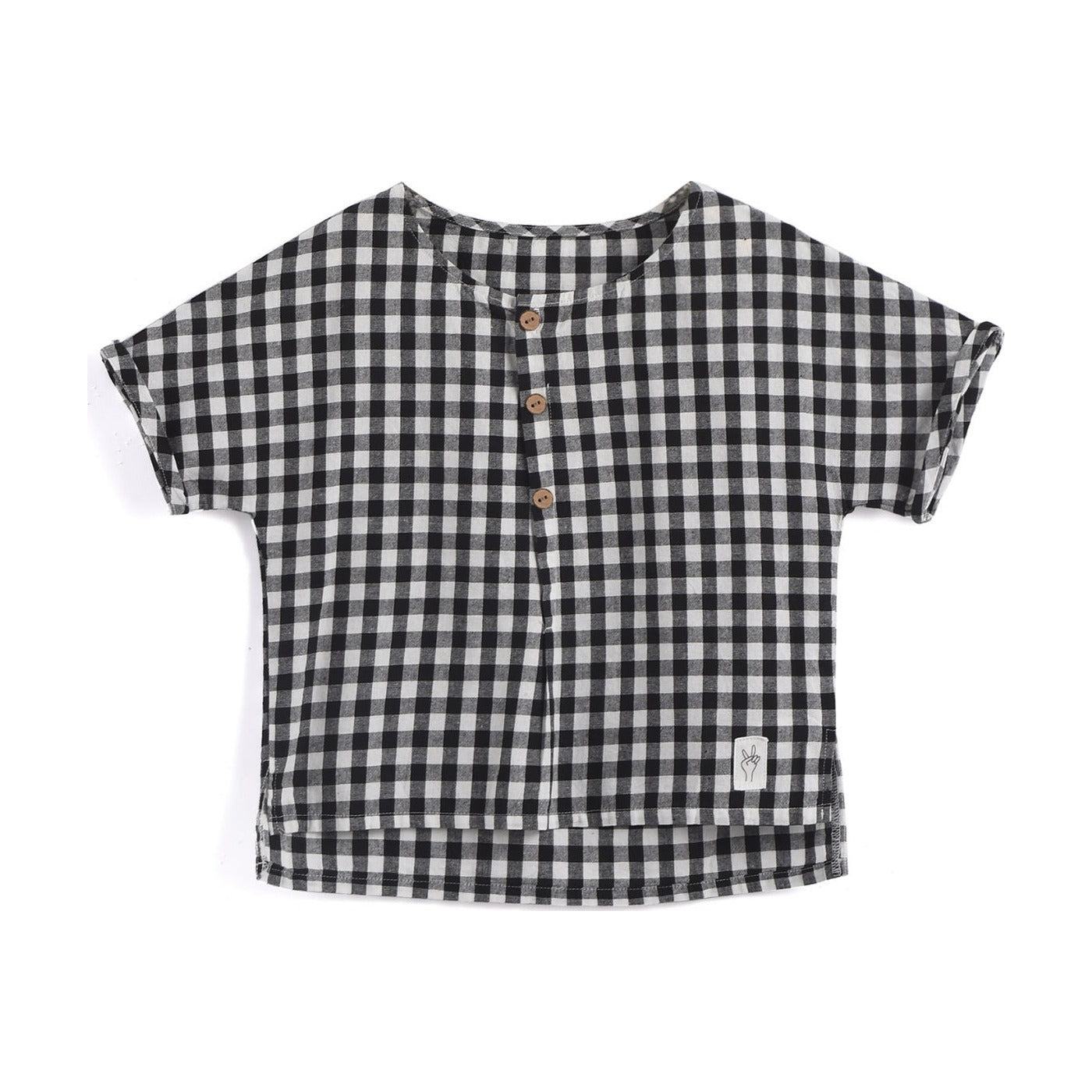 Aimama Checkered Black & White Tee