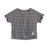 Aimama Checkered Black & White Tee