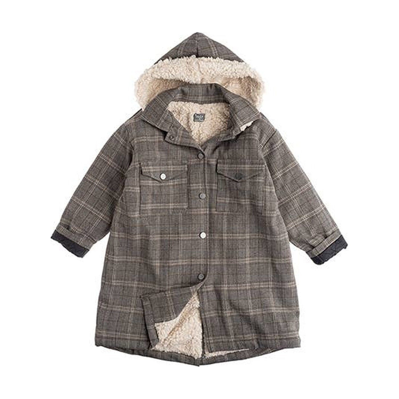 Tocoto Vintage Checked Hood Parka Coat