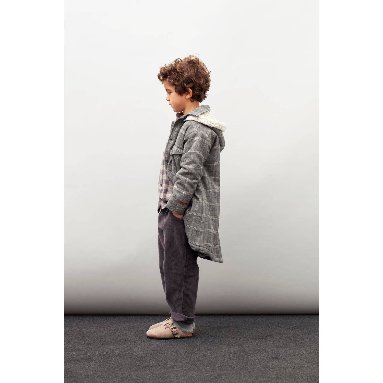 Tocoto Vintage Checked Hood Parka Coat