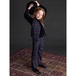 Tocoto Vintage Blue & Red Plaid Pants