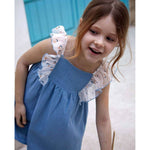 Dadati Chiffon Ruffles Linen Dress