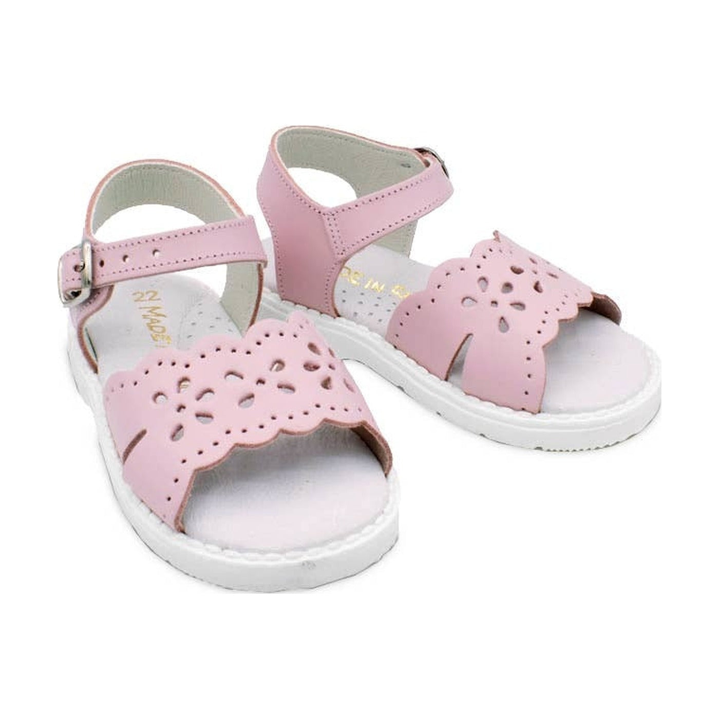 CALZADOS FERNANDEZ ALONSO SL Open Sandals with Flower Perforation, Pink