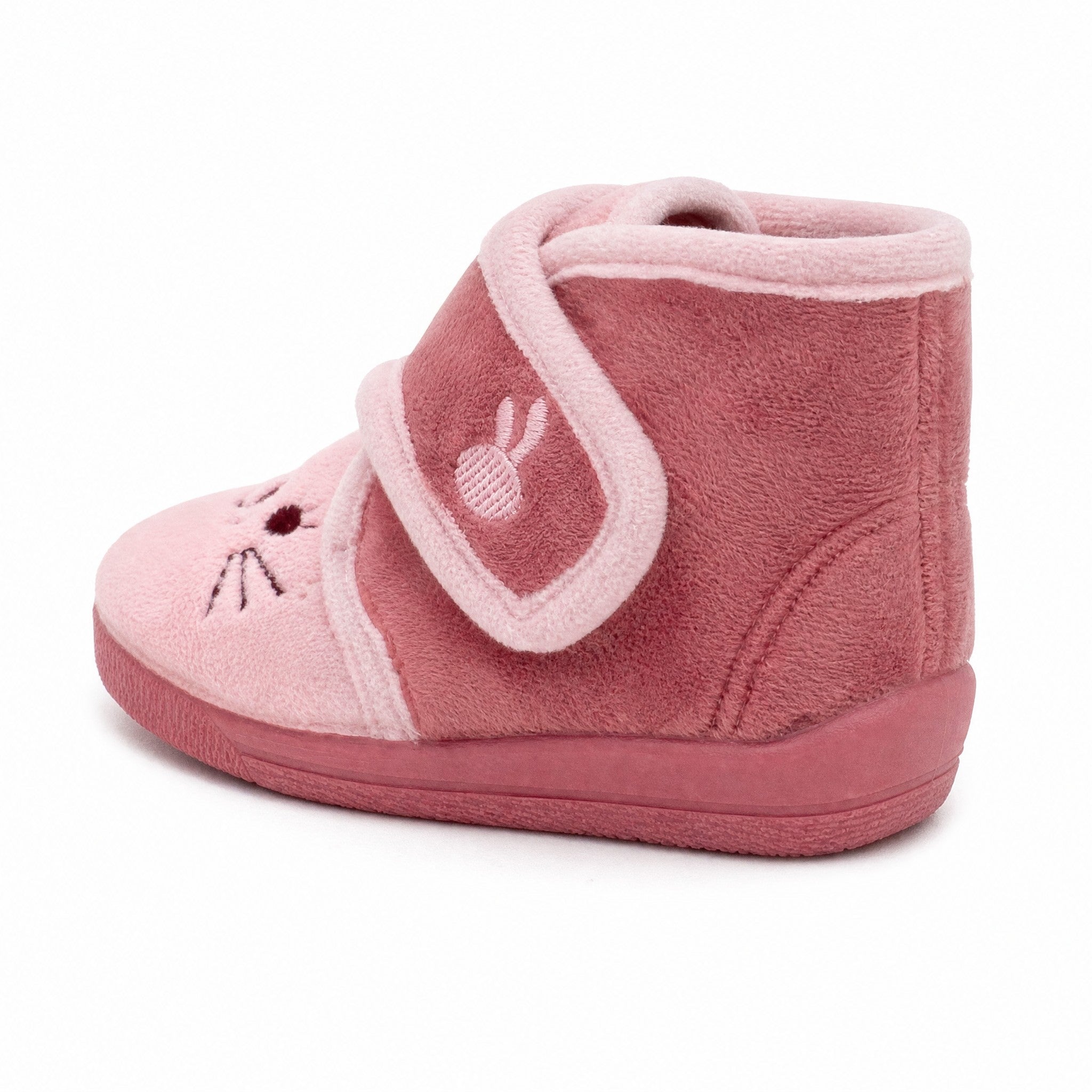 Cienta Shoes Kitty Slipper Bootie - Pink, back view