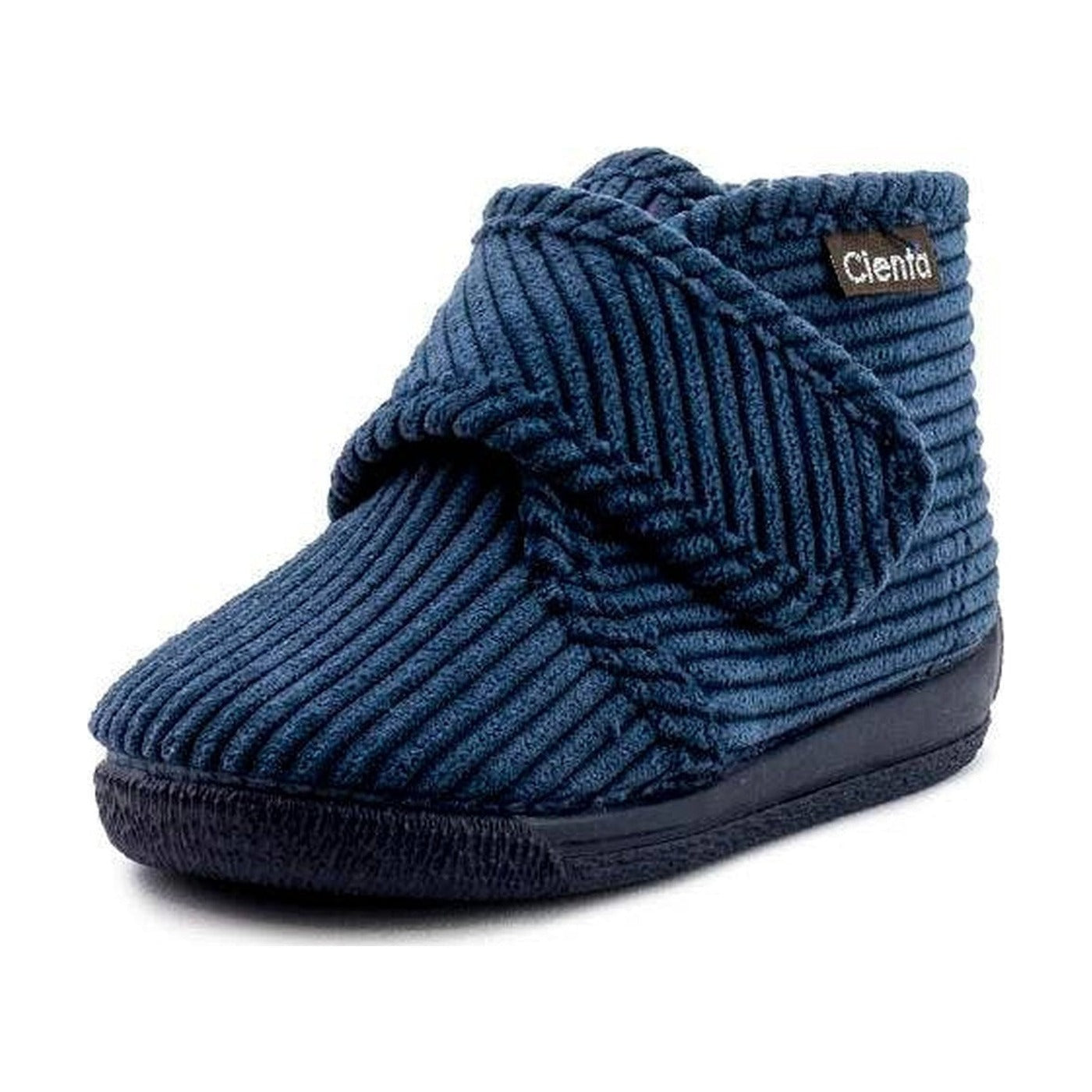 Cienta Shoes Corduroy Navy Slipper Bootie